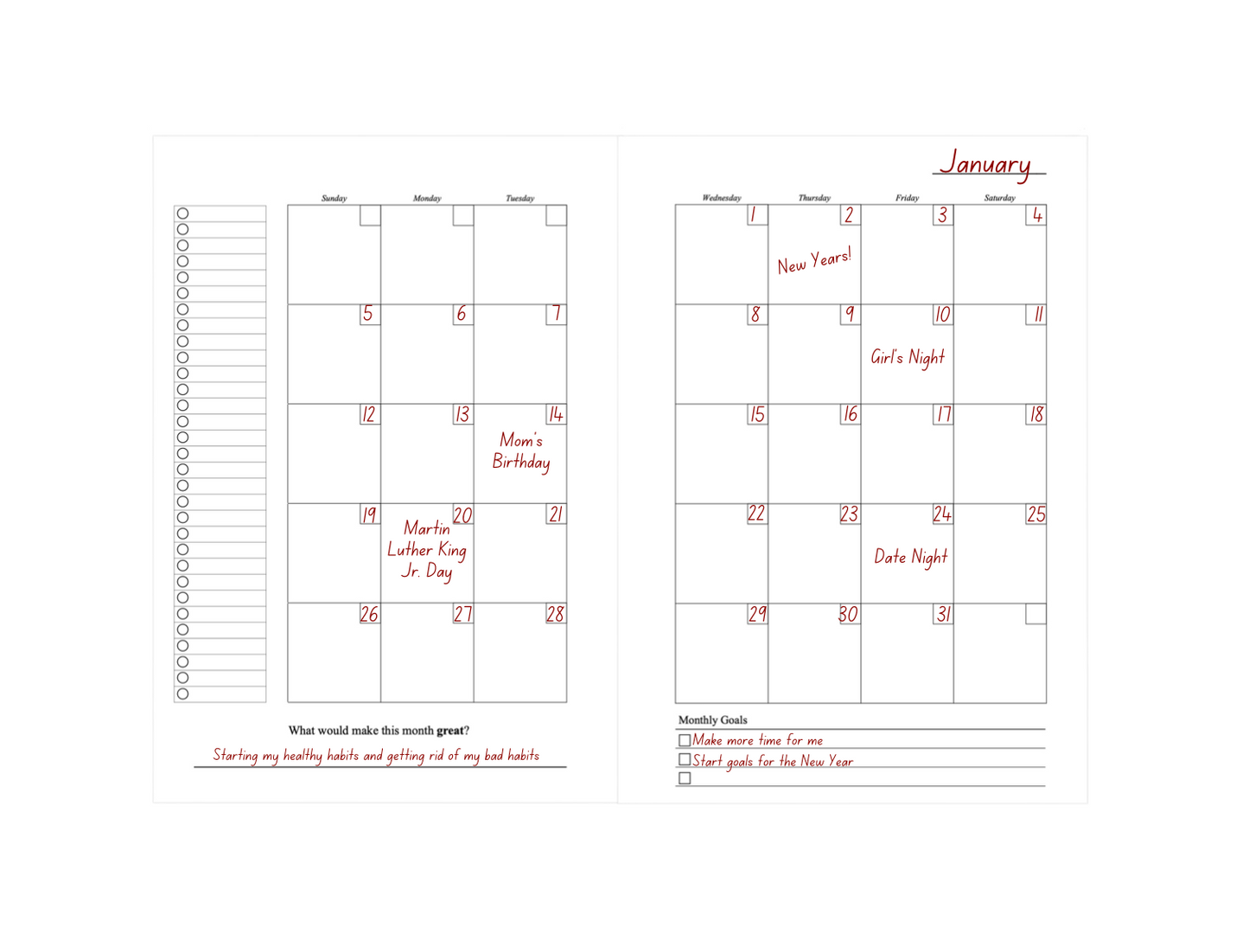 Planner Journal & Journal Kit