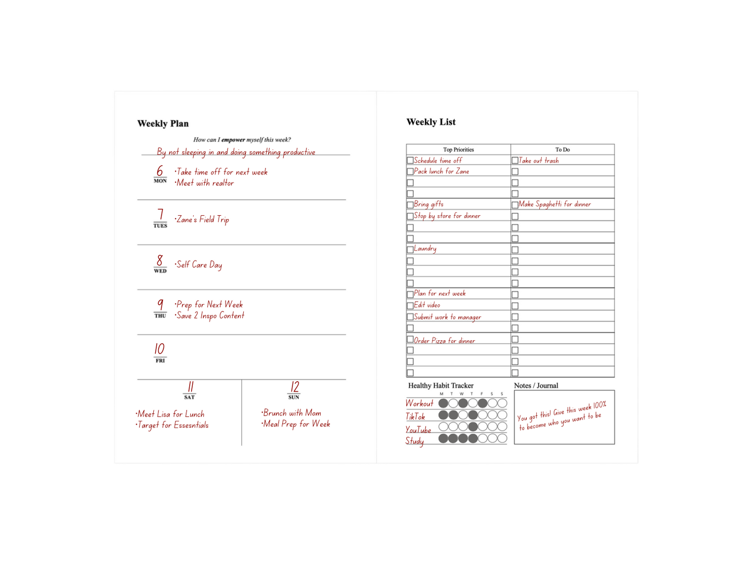 Planner Journal & Journal Kit