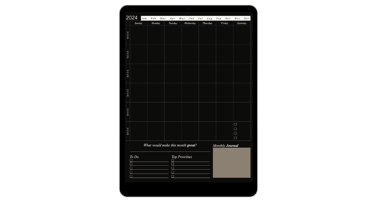 Digital Monthly Planner