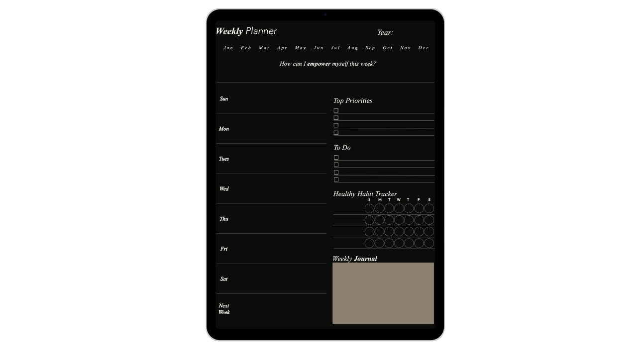 Digital Weekly Planner