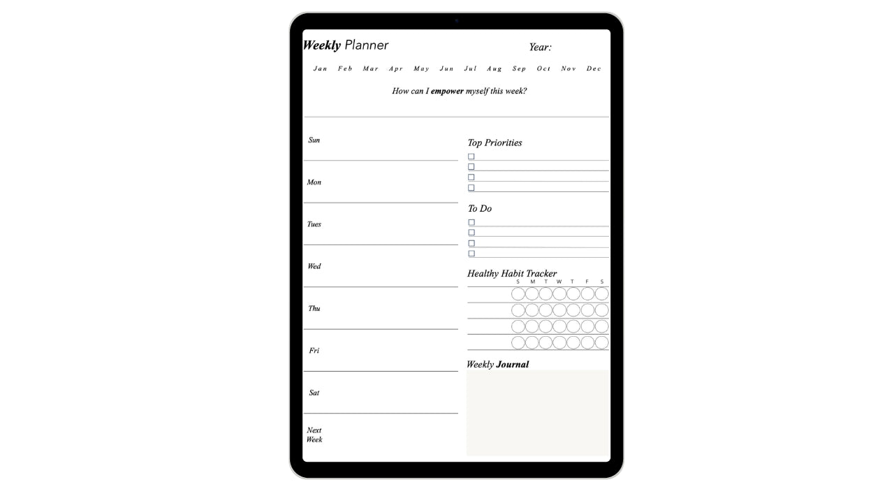 Digital Weekly Planner